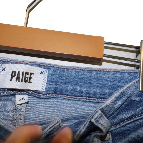 Paige Light Wash Mid Rise Birgitte Straight Cut Jeans - Picture 5 of 6